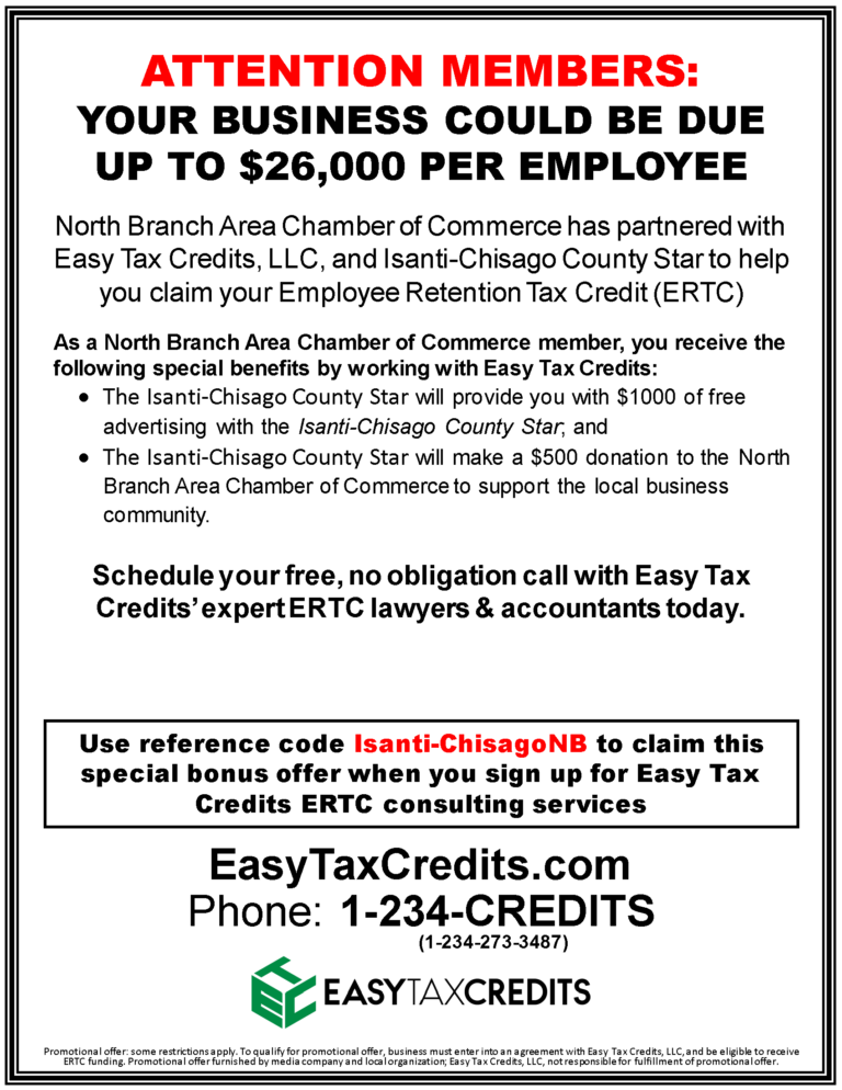 Employee Retention Tax Credit North Branch Area Chamber Of Commerce